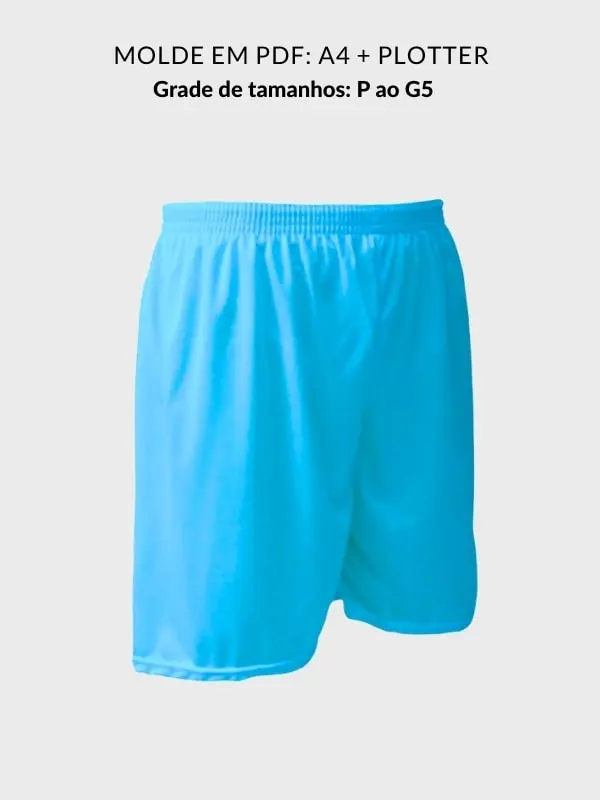 Molde calção masculino em malha Carlos