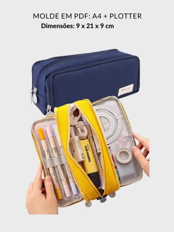 Molde estojo retangular multiúso