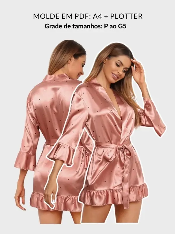 Molde robe com babados Aurora