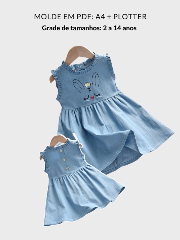 Molde vestido infantil Melissa