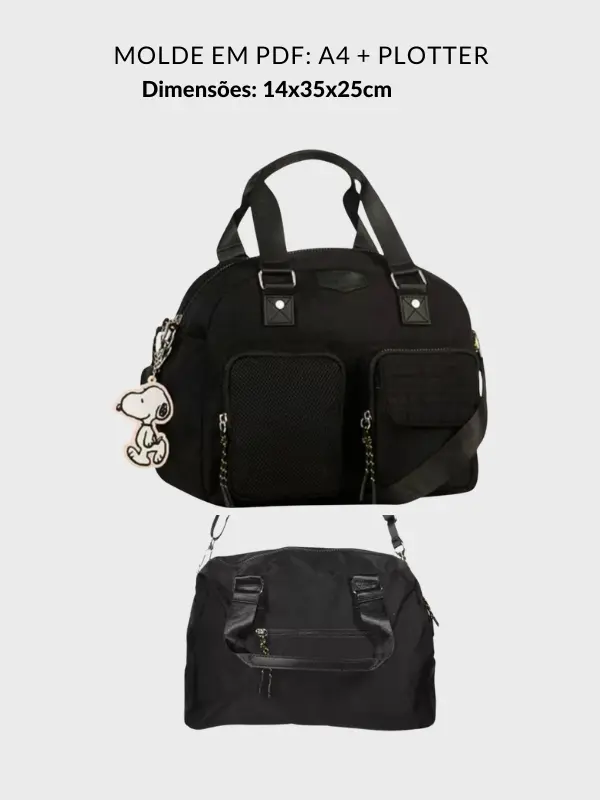 Bolsa feminina com bolsos na frente