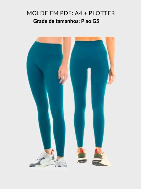 Molde calça legging cotton Ana