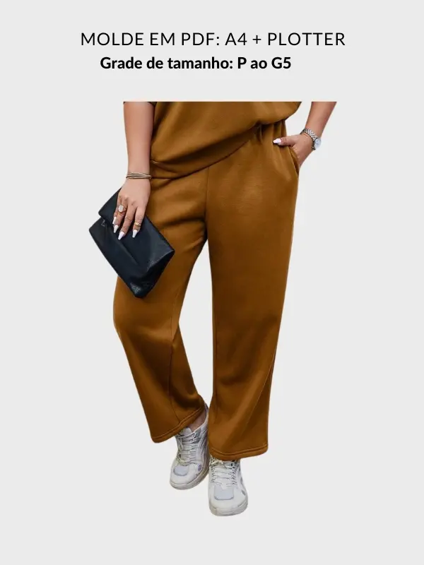 Molde calça moletom feminina