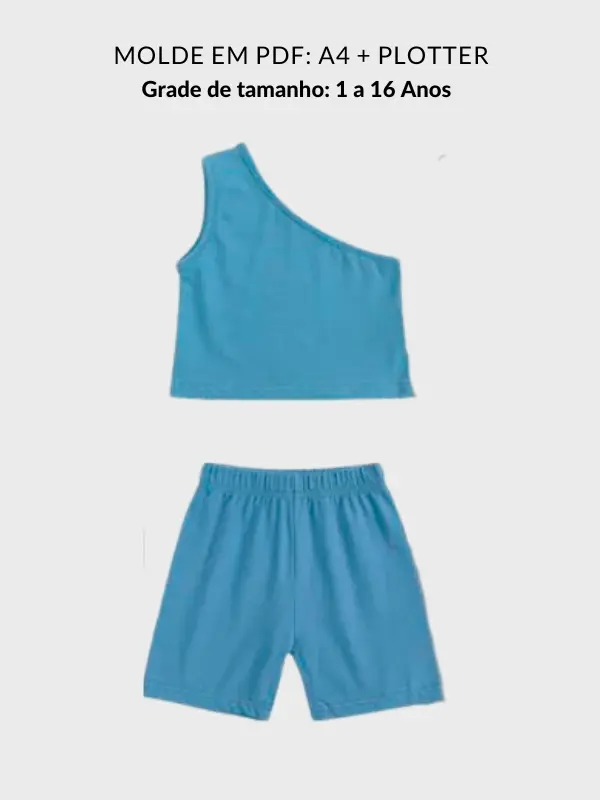 Molde conjunto infantil nula manga