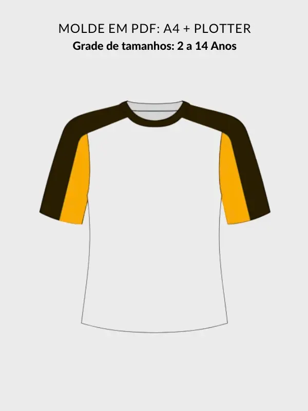 Molde escolar camiseta infantil recortes