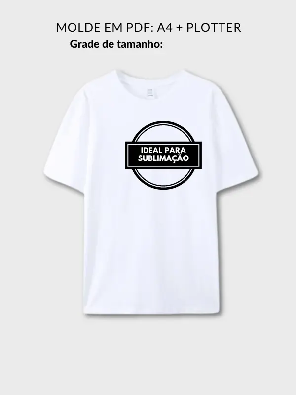 Molde camiseta baby look feminina