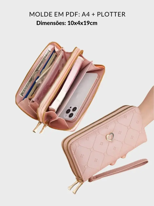 Molde carteira Feminina