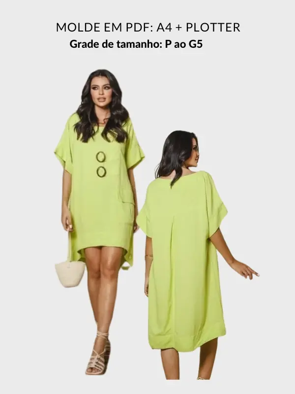 Molde vestido chemise Mariana