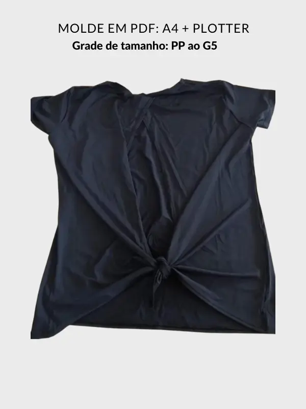 Molde blusa com transpasse no decote
