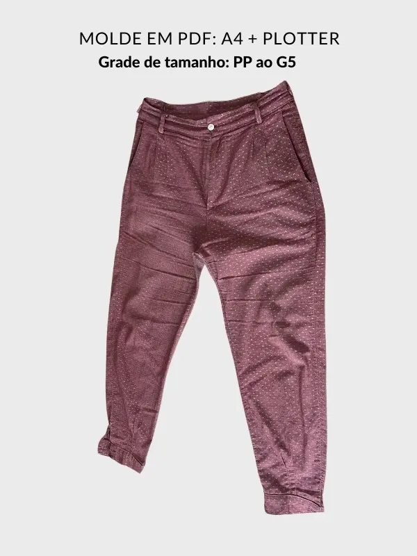 Molde calça bombacha feminina