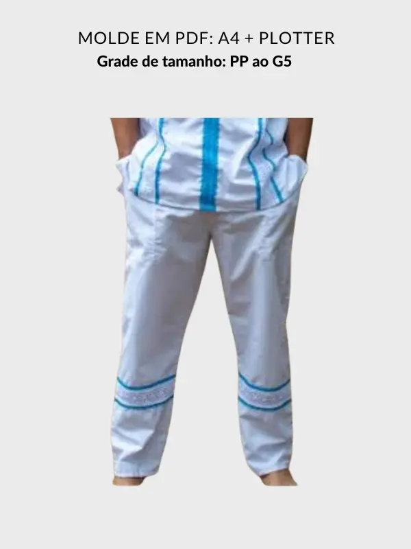 Molde calça masculina paramento religioso