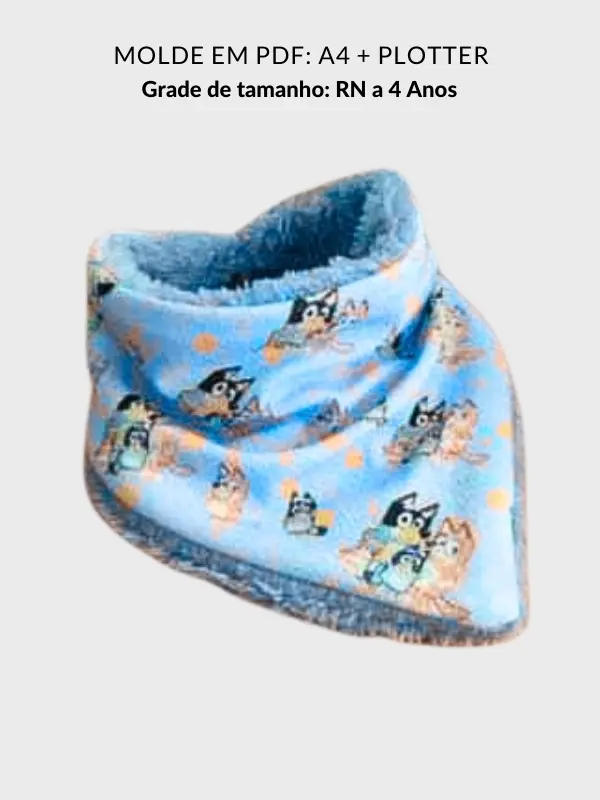 Molde bandana bebe