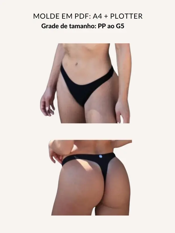 Molde calcinha de biquíni Ana