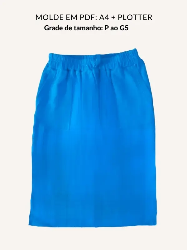 Molde saia com bolso e elástico