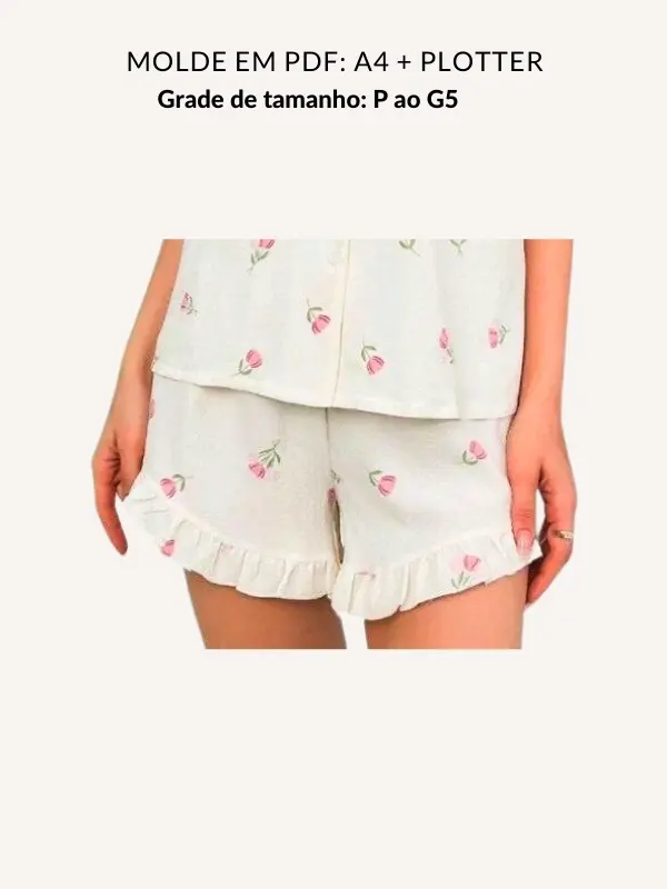Molde short pijama