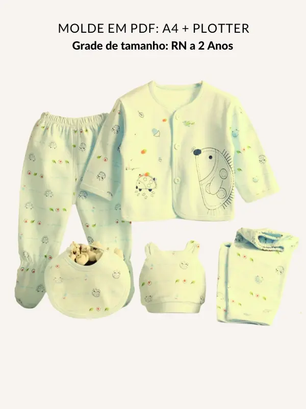 Molde conjunto infantil com 5 peças
