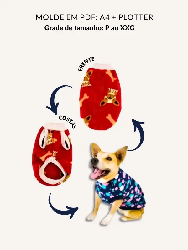 Molde roupa pet sem mangas