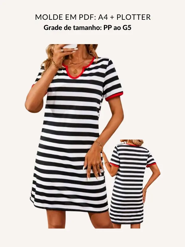 Molde vestido Carem