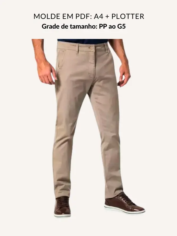 Molde calça social masculina