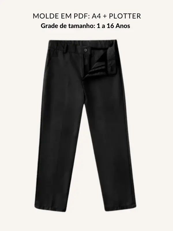 Molde calça social infantil