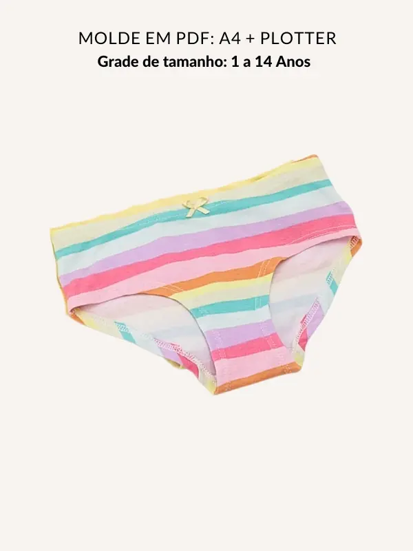 Molde calcinha infantil slim