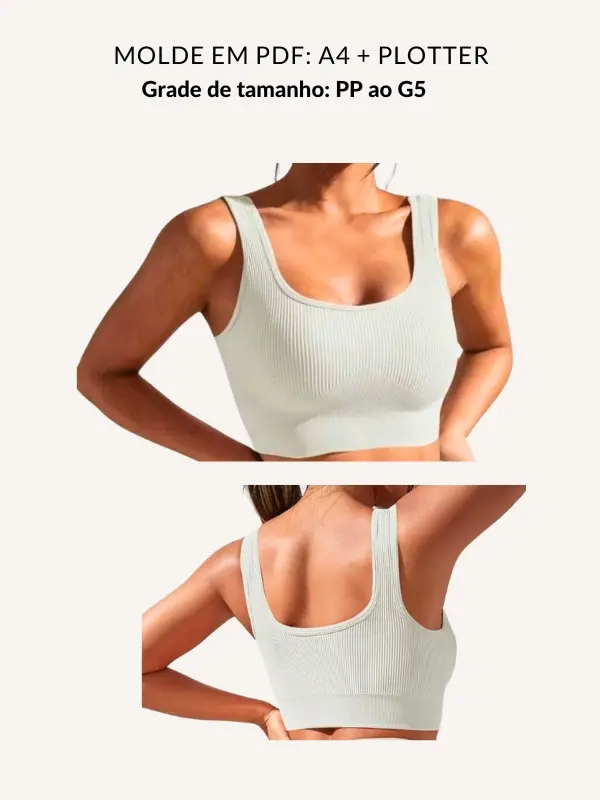 Molde crooped fitness top regata