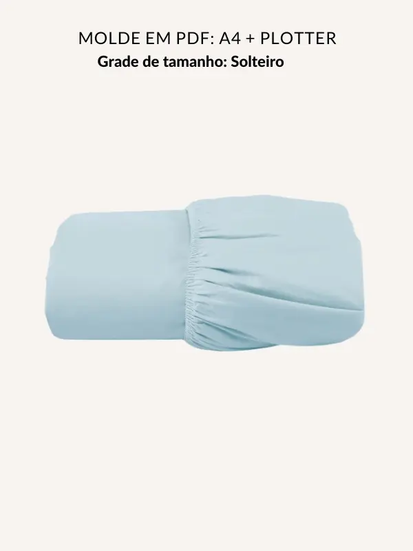 Molde lençol solteiro de elástico
