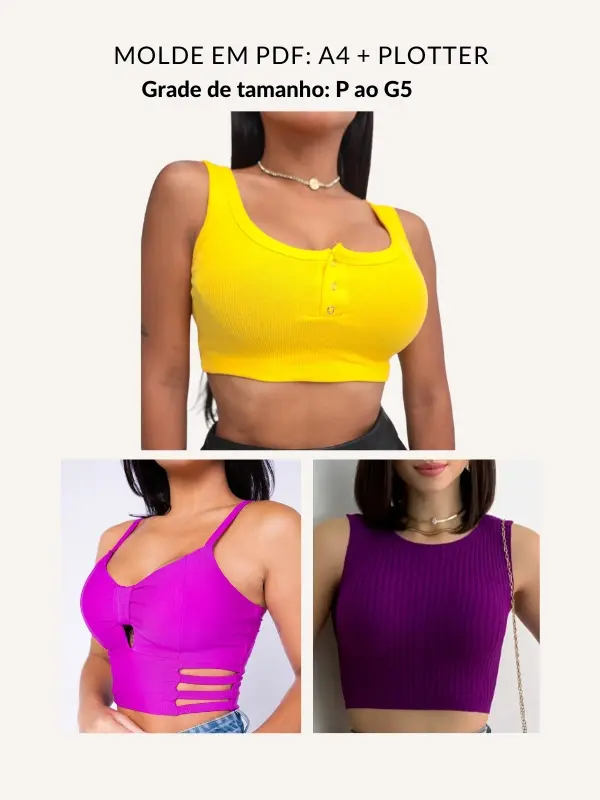 Molde kit croppeds com 3 modelos