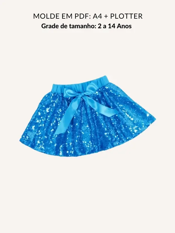 Molde short infantil com sobreposicao