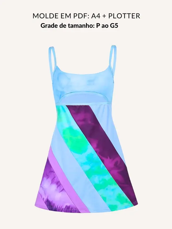 Molde vestido recortes