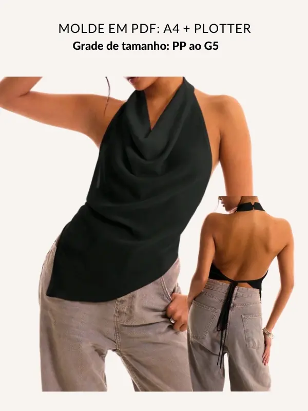 Molde blusa frente única