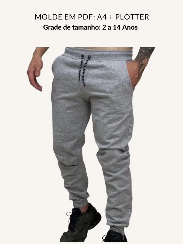 Molde calça infantil moletom