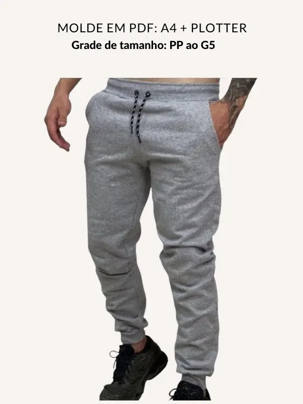 Molde calçaa masculina moletom