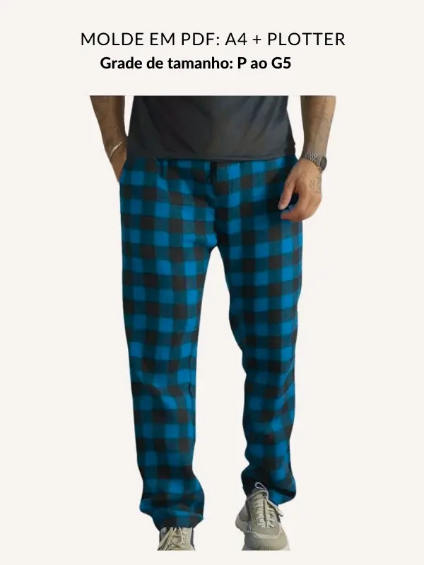 Molde calça masculina tradicional