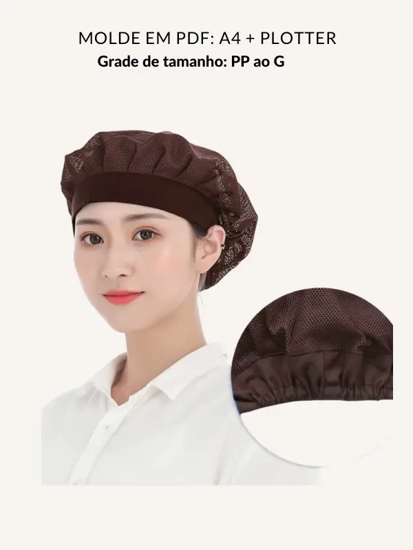 Molde touca com pregas