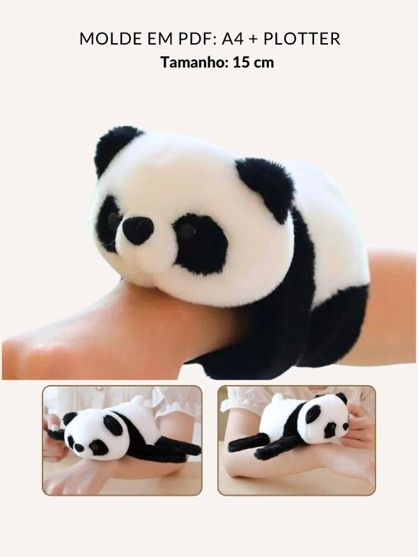 Molde pelúcia de mini panda