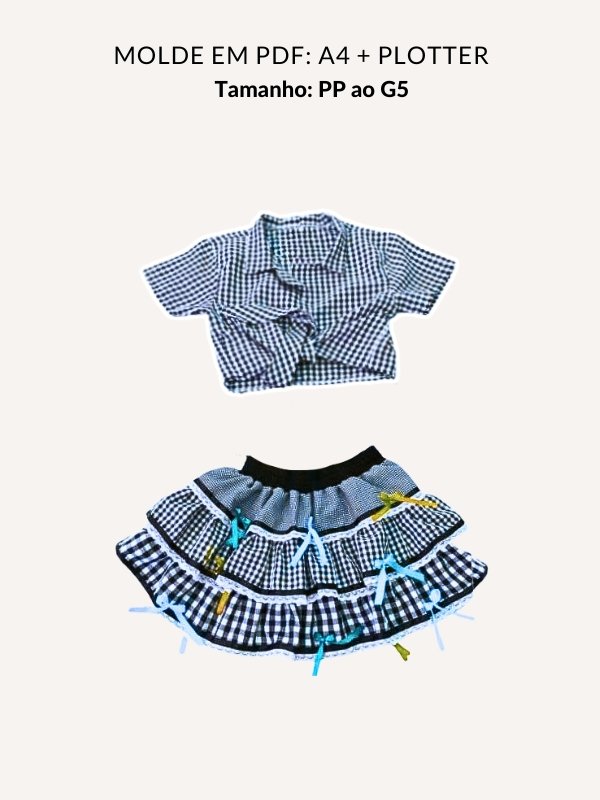 Molde conjunto junino adulto