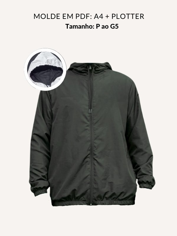 Molde corta-vento masculina