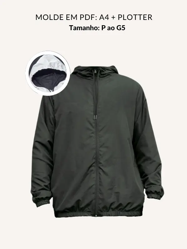Molde corta-vento masculina