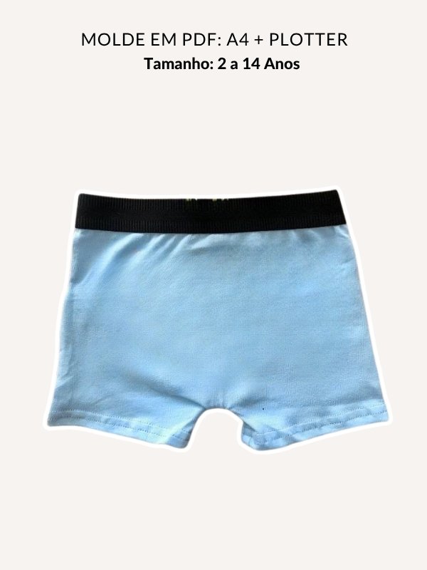 Molde cueca boxer básica infantil
