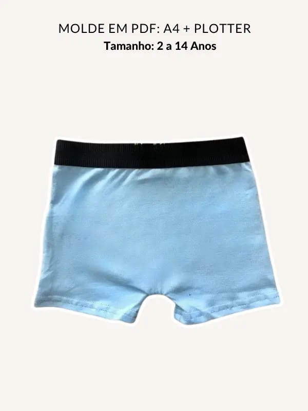Molde cueca boxer básica infantil