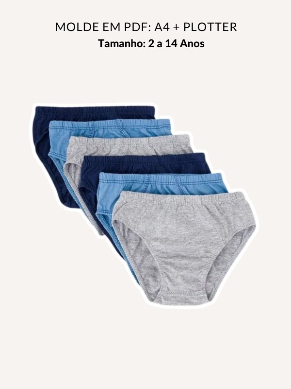 Molde cueca simples infantil