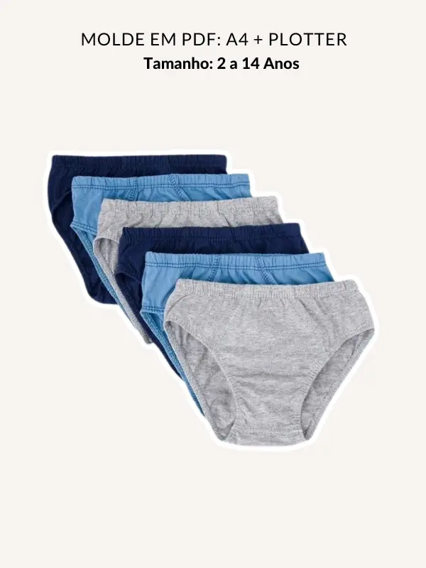 Molde cueca simples infantil