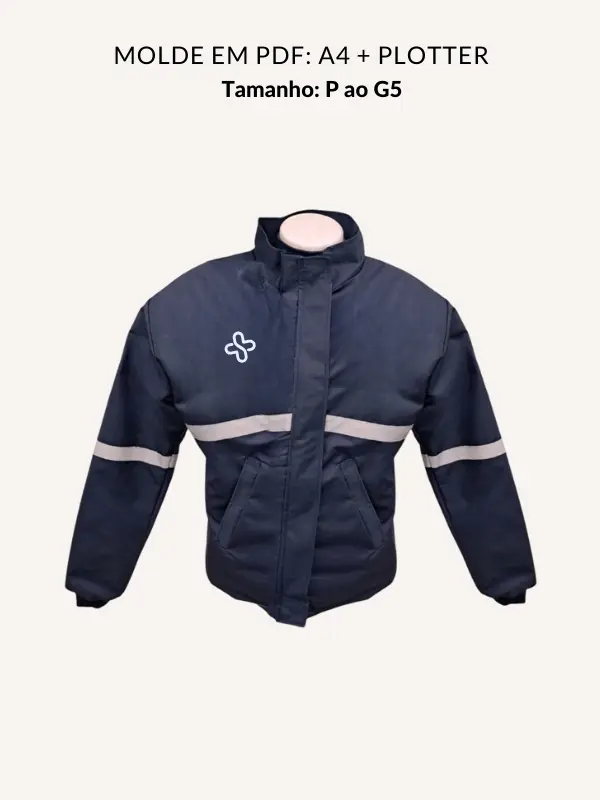 Molde jaqueta enfermagem feminina