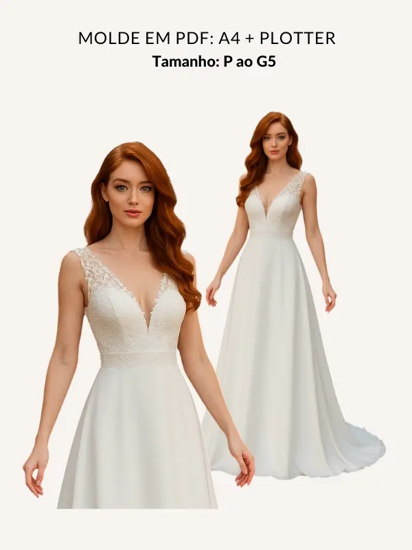 Molde vestido de noiva Anelize