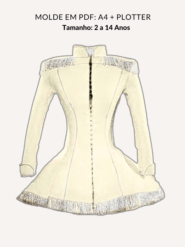 Molde vestido infantil Brenda